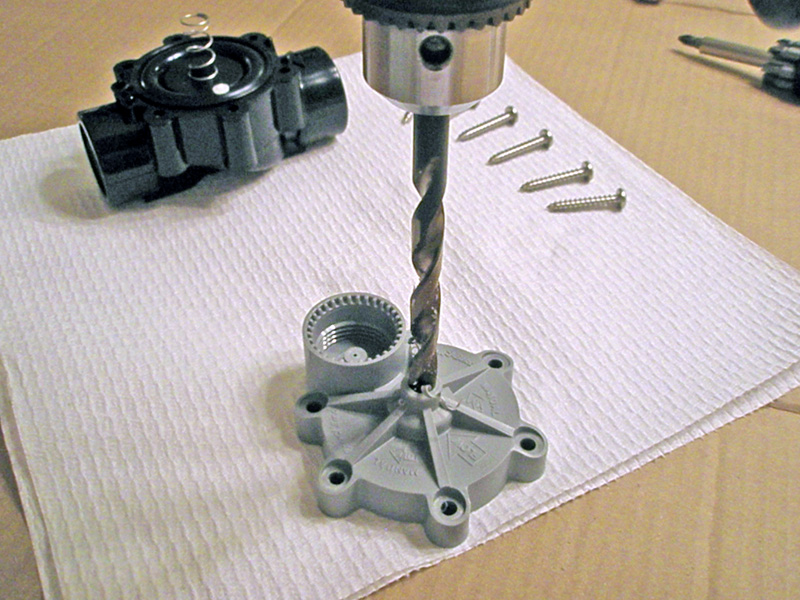Drill center hole for tap